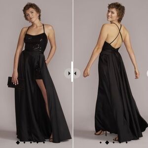 New! Jules & Cleo Sequin Mini Homecoming with Detachable Skirt